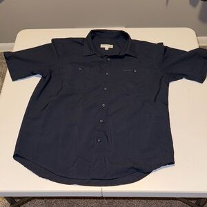 Orvis Men's Dark Blue Casual Button Down Shirt